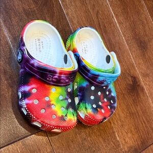 Kids Tie-Dye Clog Shoes - Rainbow Color